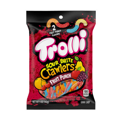 Trolli Peg Bag Sour Brite Crawlers Fruit Punch 5oz 12ct