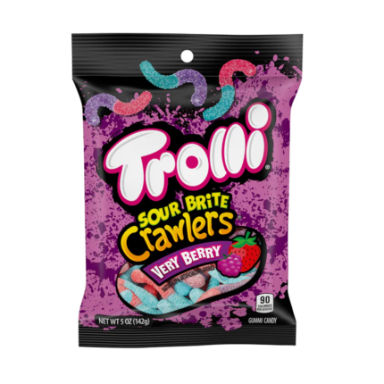 Trolli Peg Bag Sour Brite Crawlers Very Berry